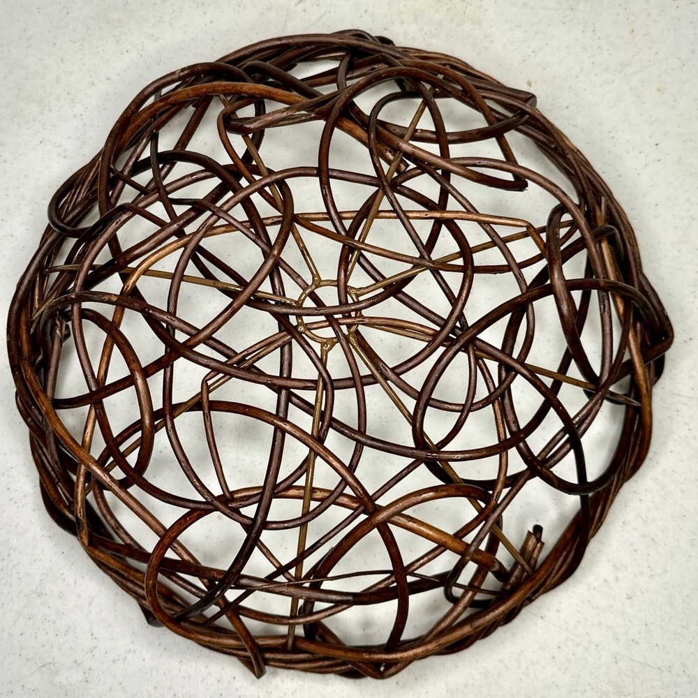 Rustic Basket Dark Vine Woven Wood Base 13"x 3.5" Home Decor Wall Decor‎ - Picture 6 of 7